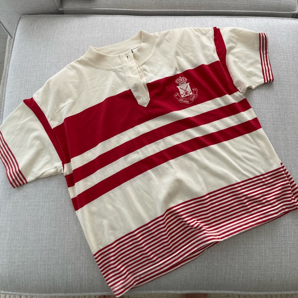 vintage gitano sports polo top